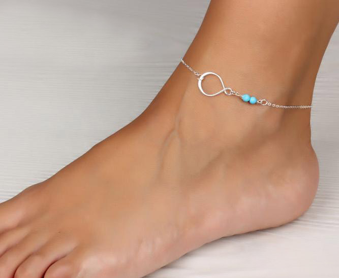Infinity Anklet, Anklets, Silver Plated Infinity Anklet, Accessories